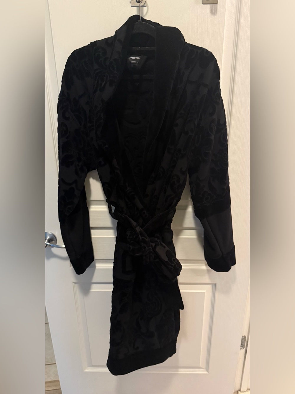 100% Authentic Dolce And Gabbana Terry Cotton Jacquard Bath Robe